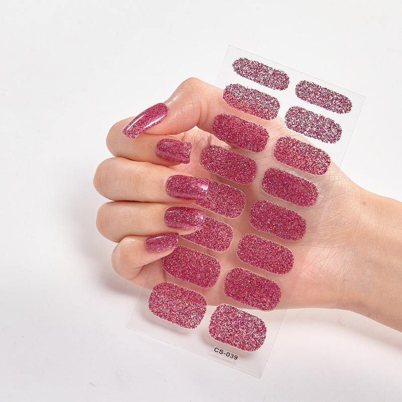 16 Small Gradient Onion Powder Nail Stickers