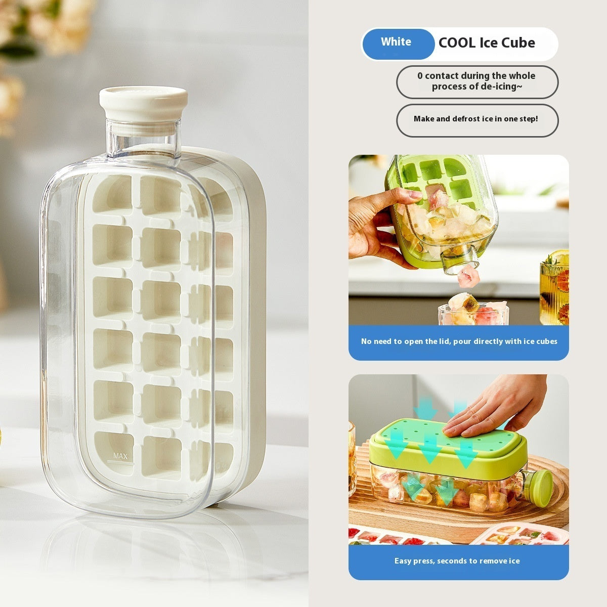 One-Click Molding Cooling Cup And Instant Ice Maker with Zero-Contact