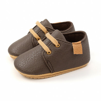 Small Leather Baby Walking Shoes