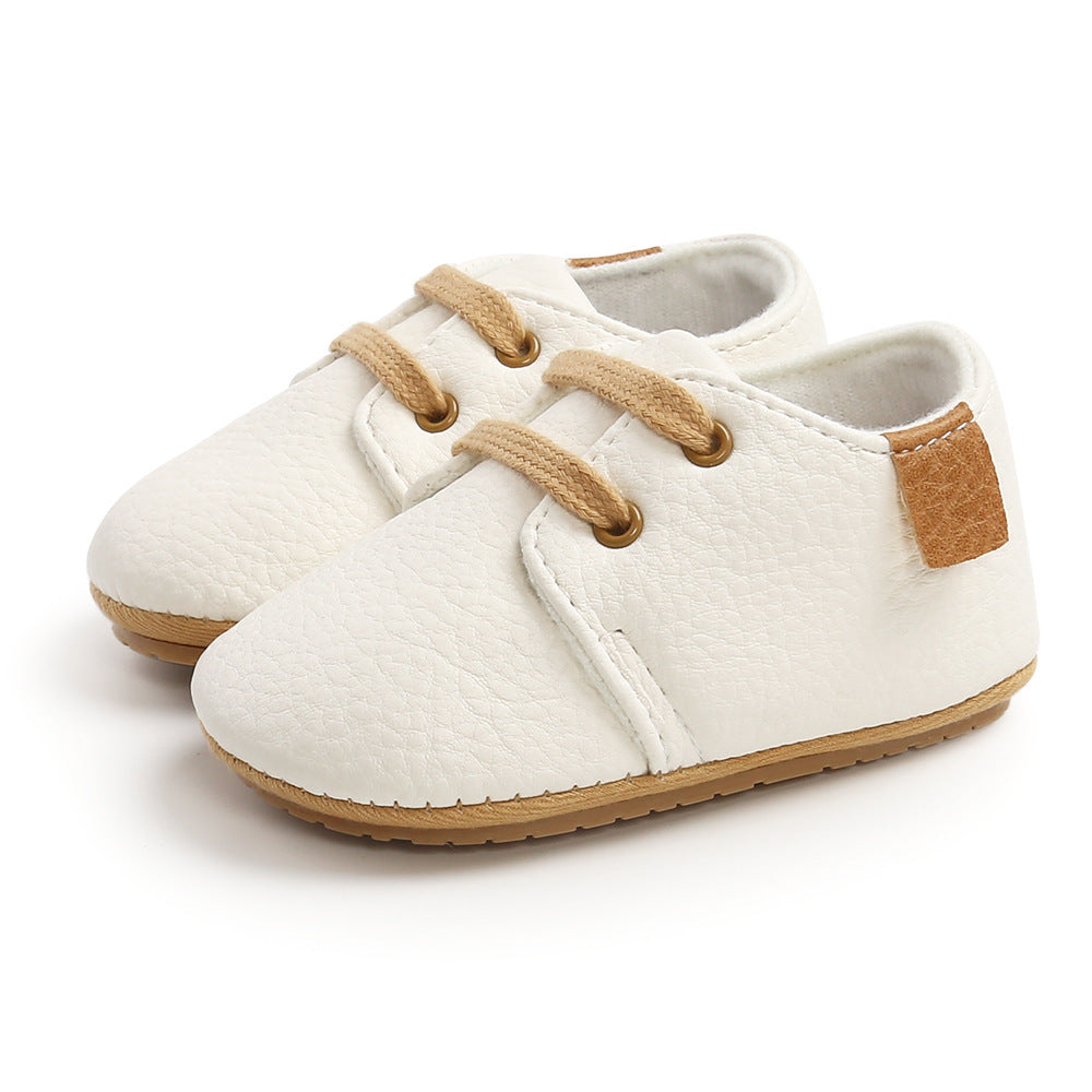 Small Leather Baby Walking Shoes