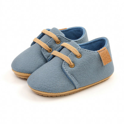 Small Leather Baby Walking Shoes