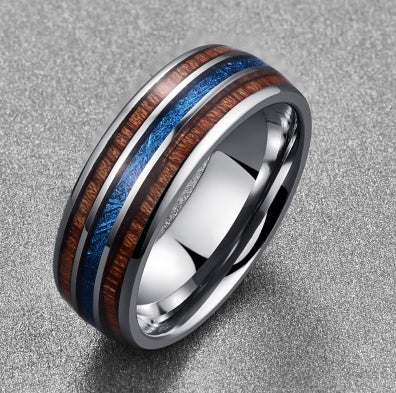 8MM Hawaiian Koa Wood Men Ring