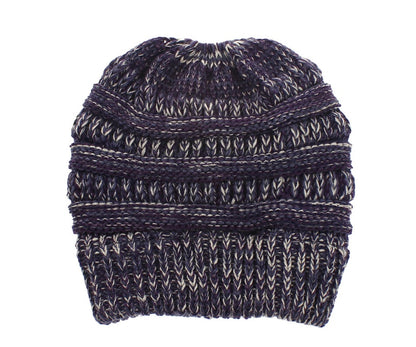 Mixed Color Knitted Wool Hat For Ladies