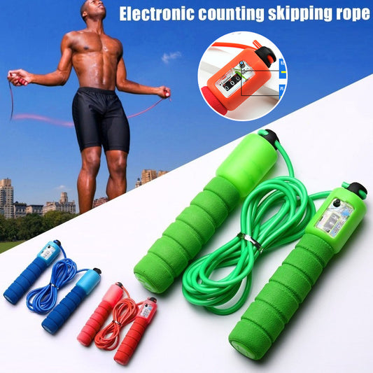 Adjustable Length Skipping Rope With Counter