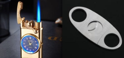 Real Dial Inflatable Windproof Lighter Men's Watch Gift