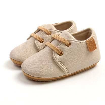 Small Leather Baby Walking Shoes