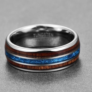 8MM Hawaiian Koa Wood Men Ring