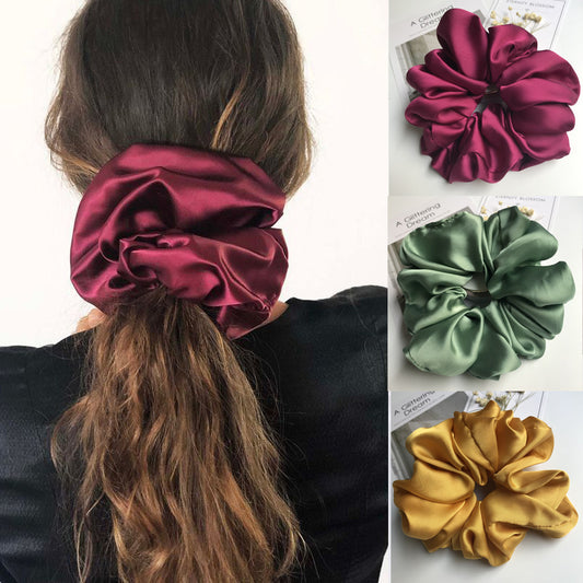 Smooth Satin Large Intestine Circle Hair Tie