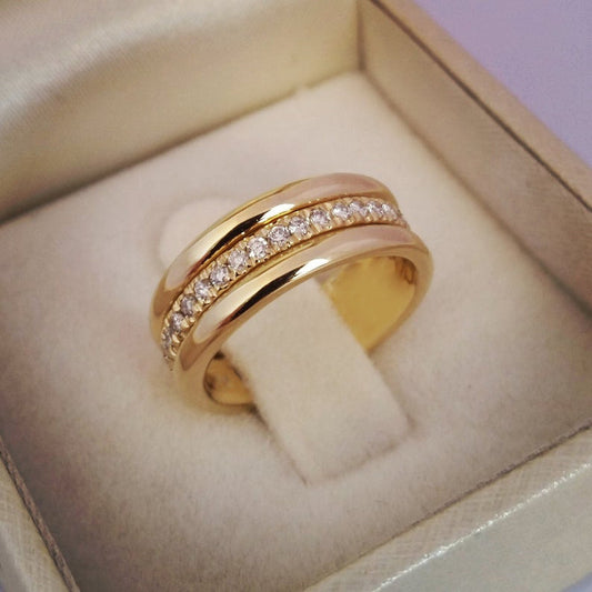 European And American Style Simple Golden Ring