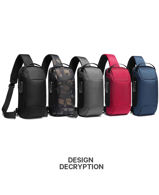 Anti-theft Lock, Durable And Waterproof Crossbody Bag