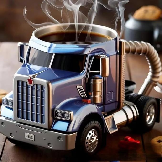 Durable Handcrafted Semi-Truck Coffee Mug