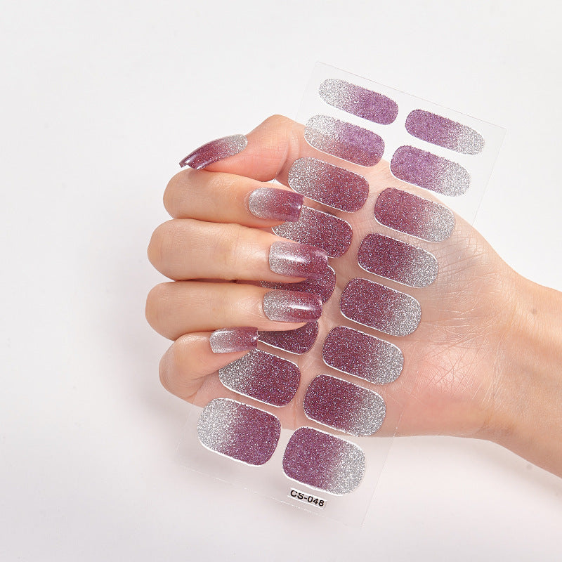 16 Small Gradient Onion Powder Nail Stickers