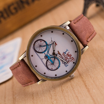 Denim Vintage Bike Ride Watch