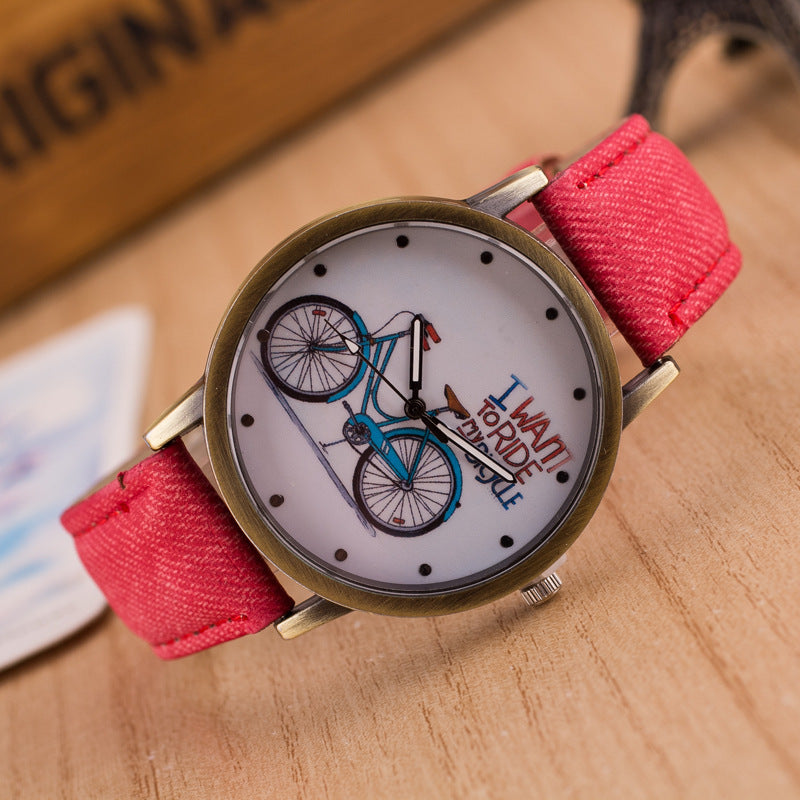 Denim Vintage Bike Ride Watch