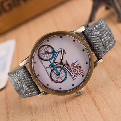 Denim Vintage Bike Ride Watch