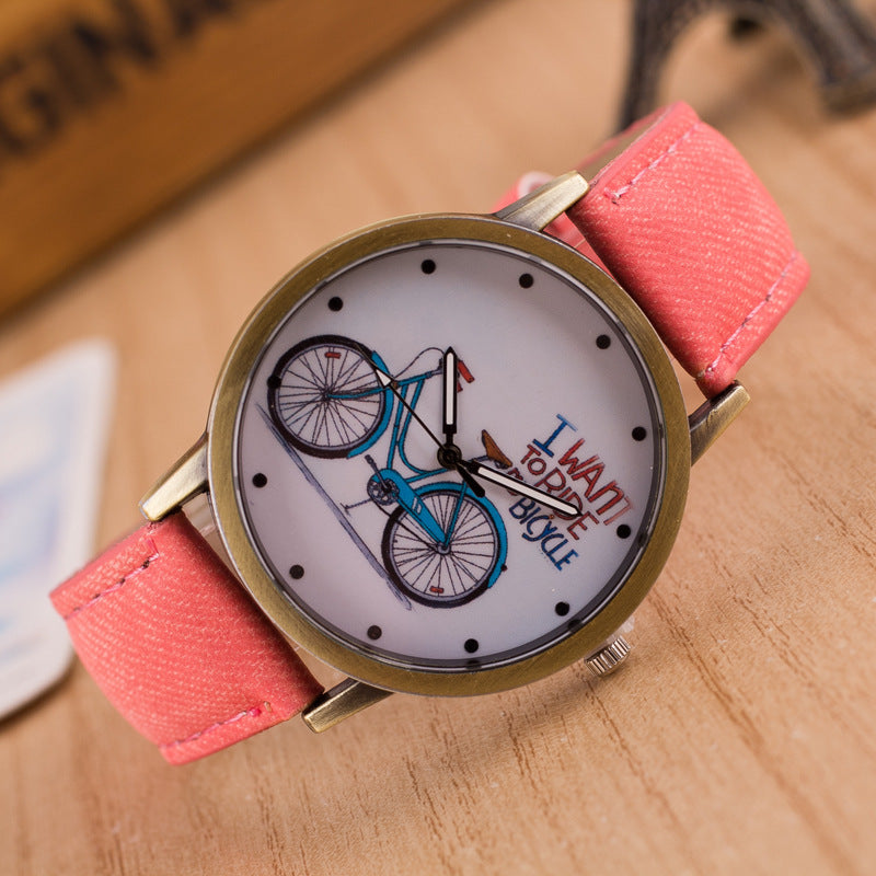 Denim Vintage Bike Ride Watch