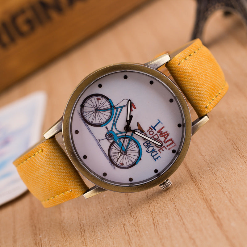 Denim Vintage Bike Ride Watch