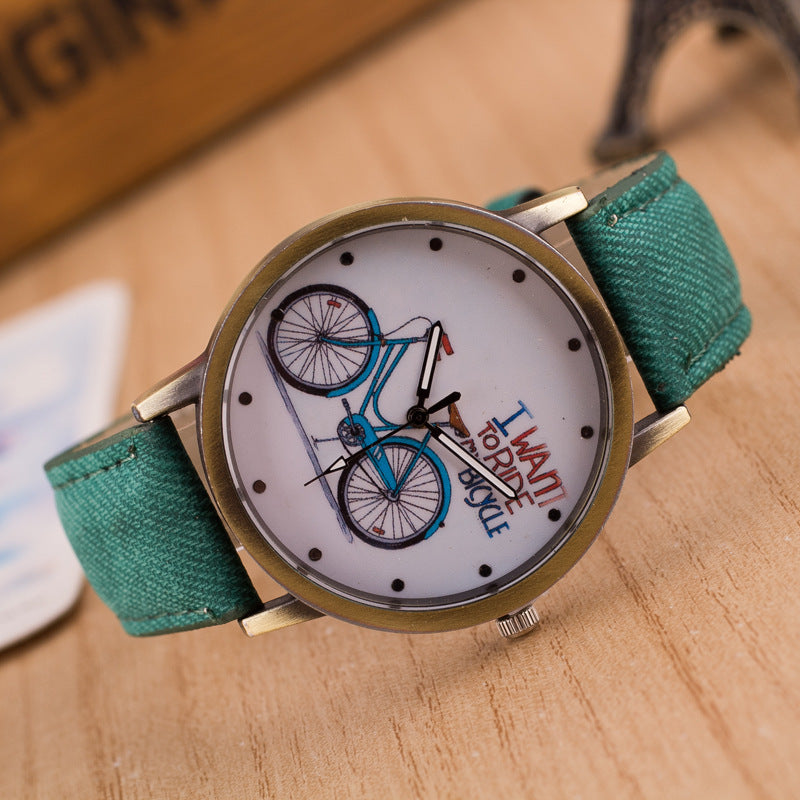 Denim Vintage Bike Ride Watch