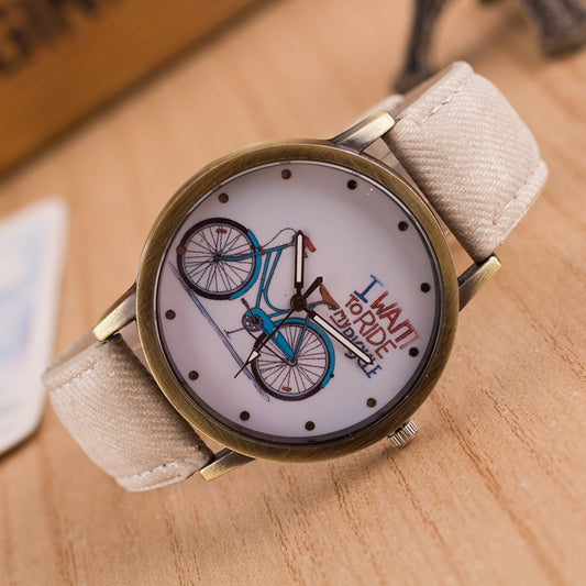 Denim Vintage Bike Ride Watch