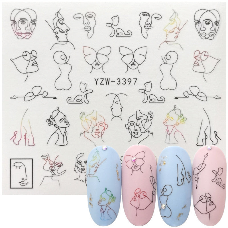 Cute Smiley Cactus Nail Art Stickers