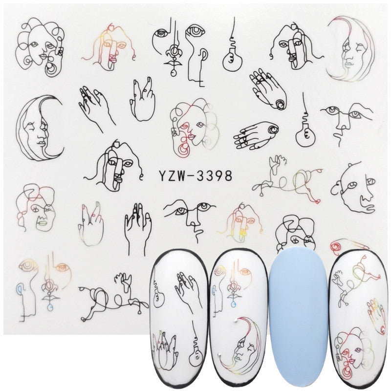 Cute Smiley Cactus Nail Art Stickers