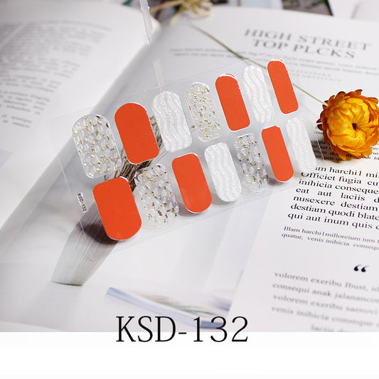 3D Fluorescent Color Gradient Nail Stickers