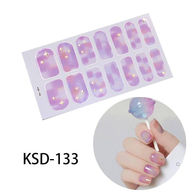 3D Fluorescent Color Gradient Nail Stickers