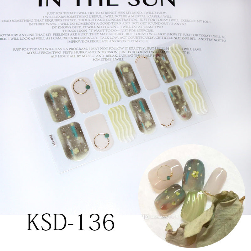 3D Fluorescent Color Gradient Nail Stickers