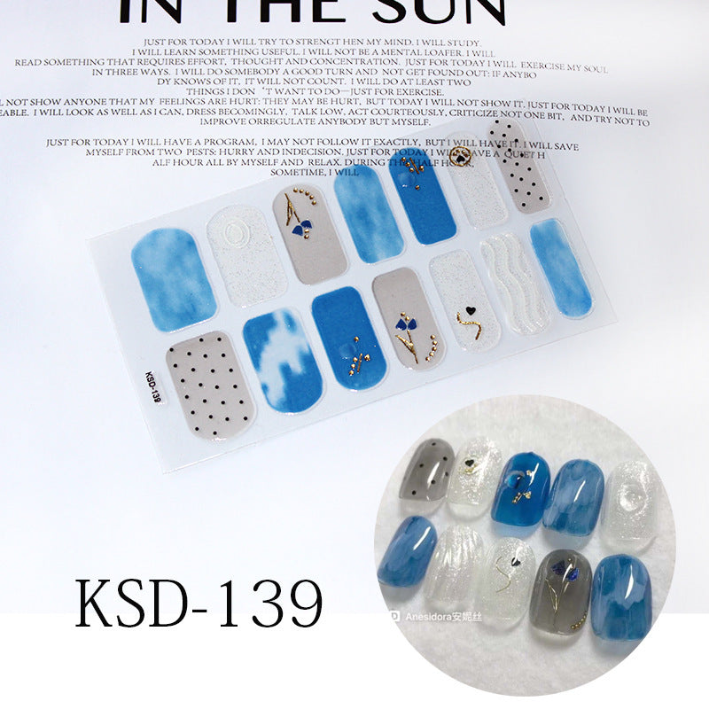 3D Fluorescent Color Gradient Nail Stickers