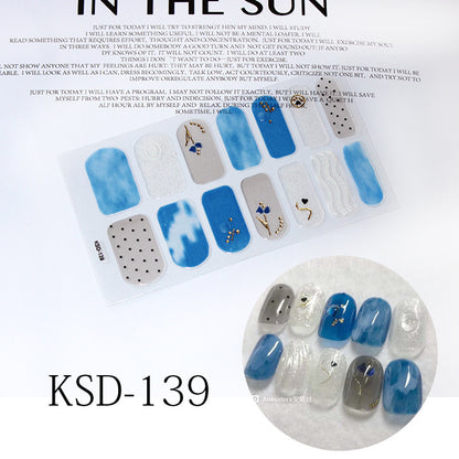 3D Fluorescent Color Gradient Nail Stickers