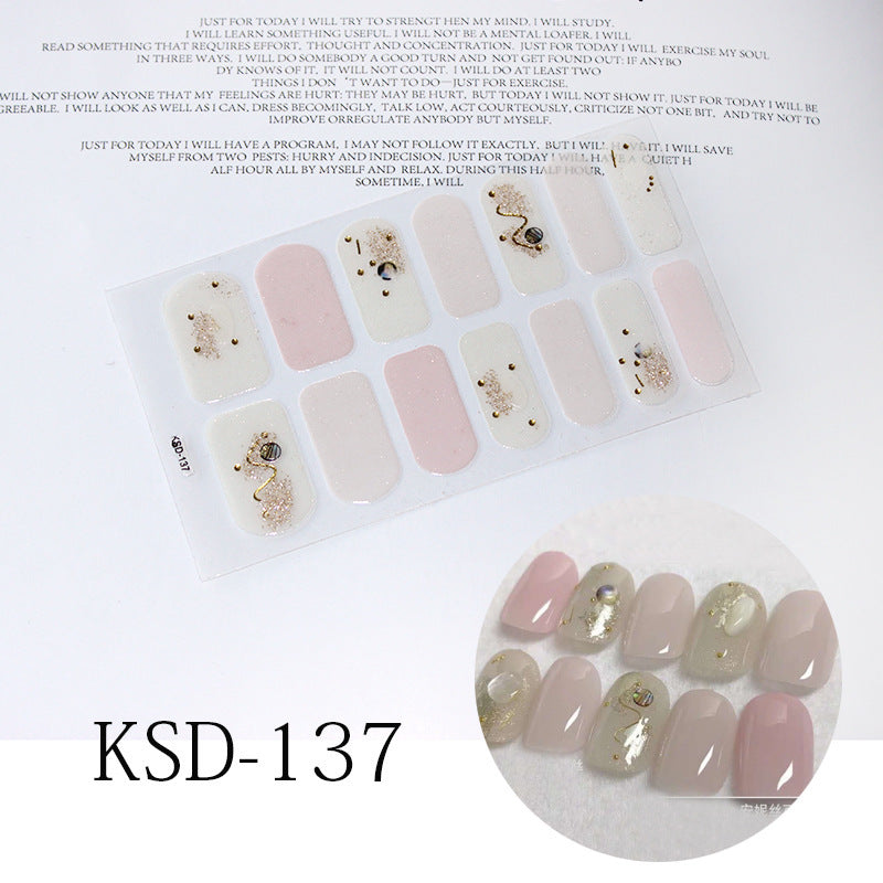 3D Fluorescent Color Gradient Nail Stickers
