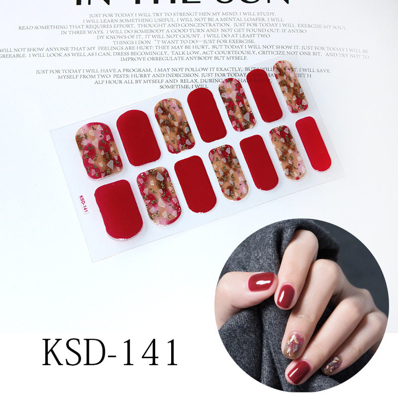 3D Fluorescent Color Gradient Nail Stickers
