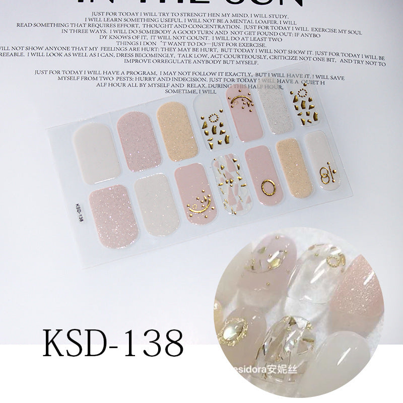 3D Fluorescent Color Gradient Nail Stickers