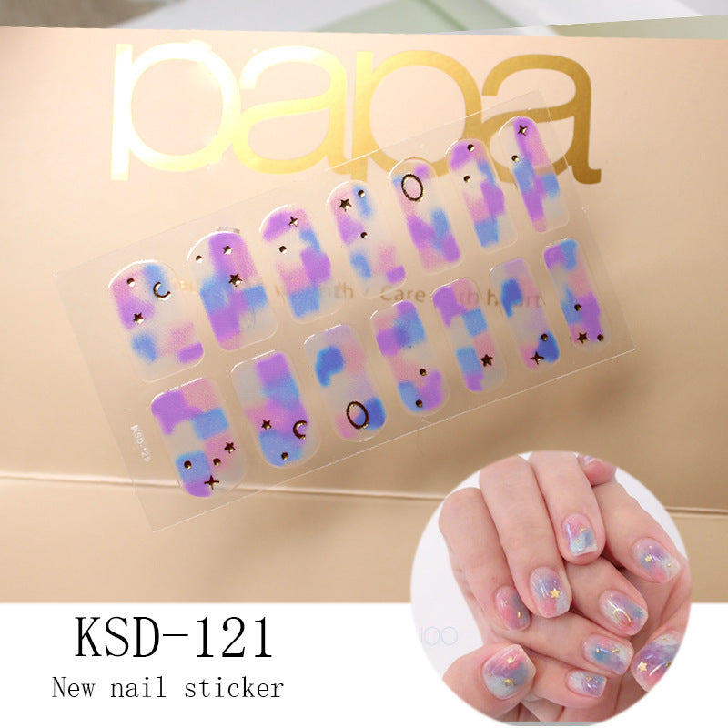 3D Fluorescent Color Gradient Nail Stickers