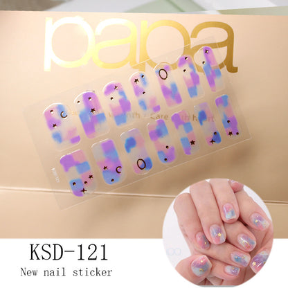 3D Fluorescent Color Gradient Nail Stickers