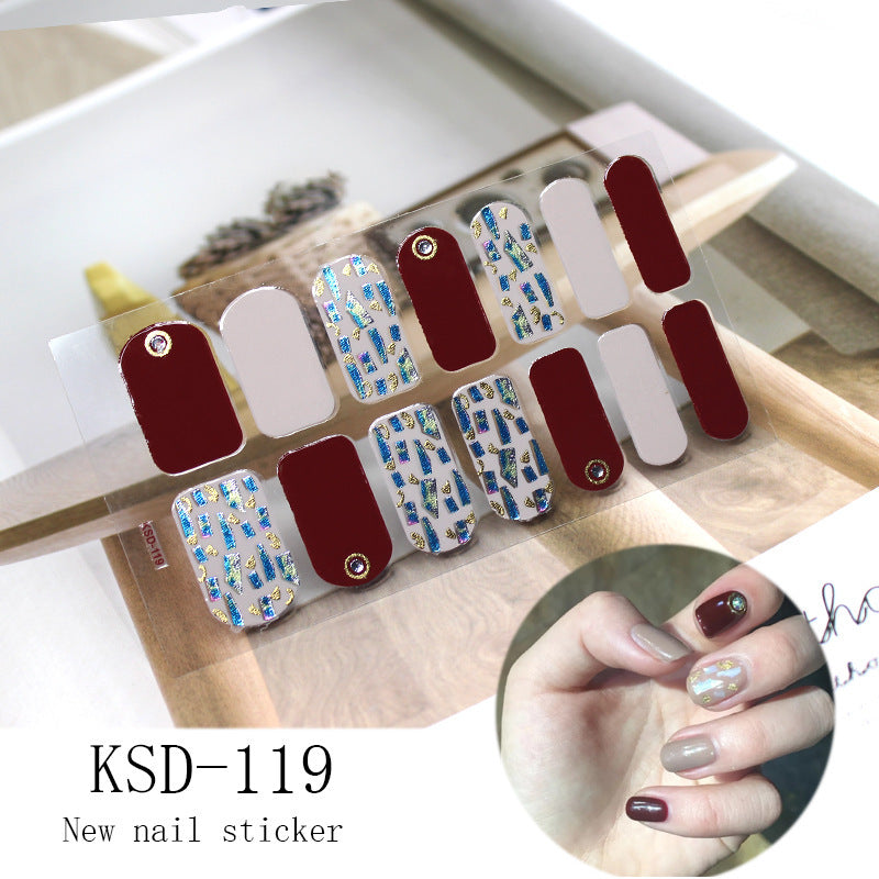 3D Fluorescent Color Gradient Nail Stickers