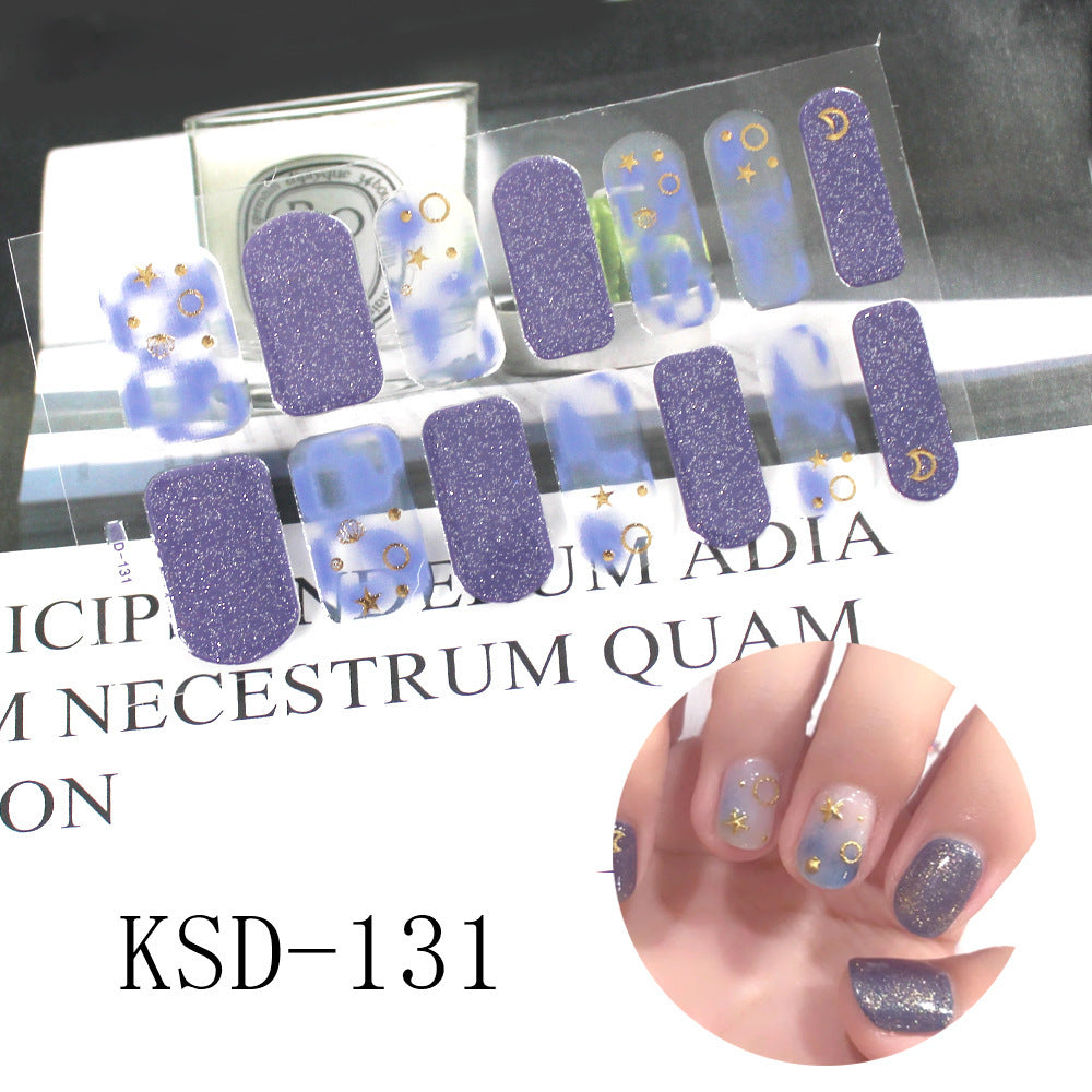 3D Fluorescent Color Gradient Nail Stickers