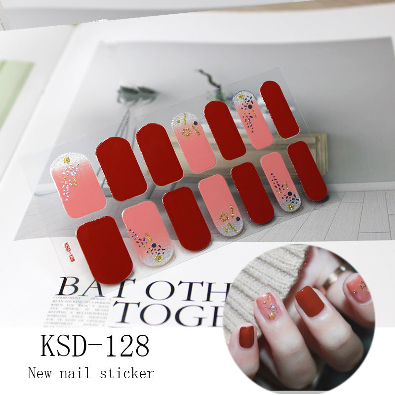 3D Fluorescent Color Gradient Nail Stickers