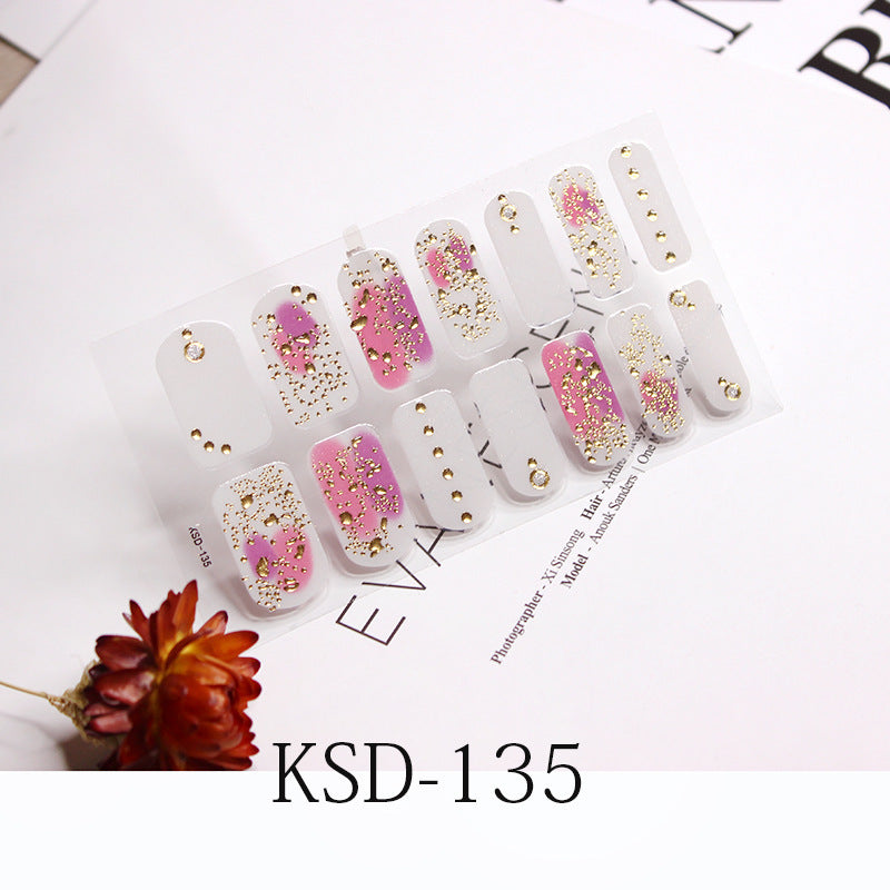3D Fluorescent Color Gradient Nail Stickers