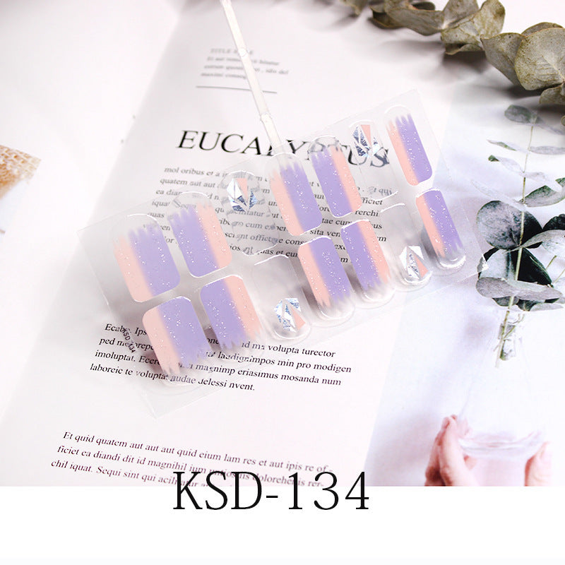 3D Fluorescent Color Gradient Nail Stickers
