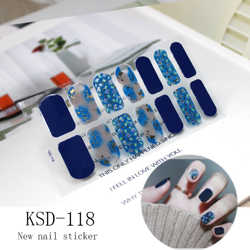 3D Fluorescent Color Gradient Nail Stickers