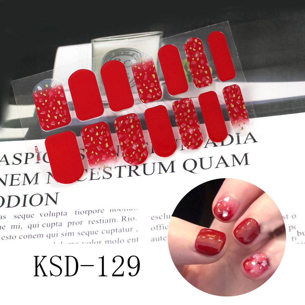 3D Fluorescent Color Gradient Nail Stickers