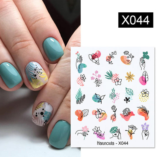 Fruit Animal Butterfly Flower Nail Stickers