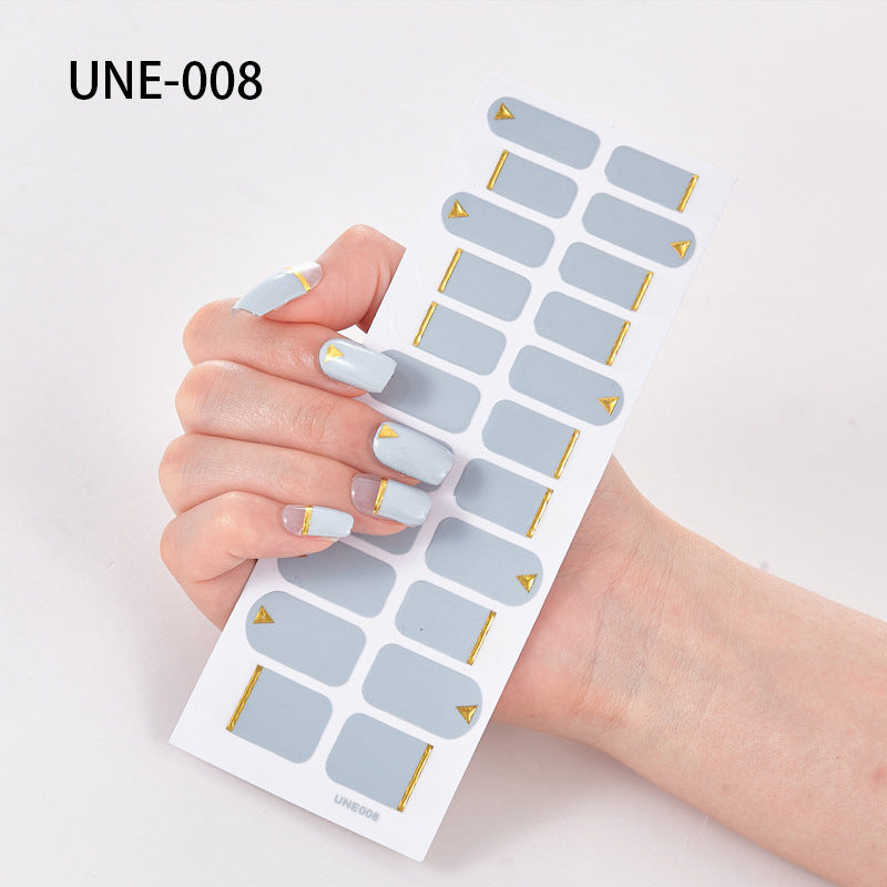 22 Tips Waterproof And Tearable 3D Christmas Nail Polish Film Nail Stickers Full Stickers