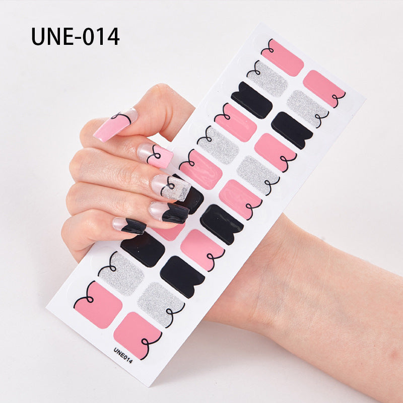 22 Tips Waterproof And Tearable 3D Christmas Nail Polish Film Nail Stickers Full Stickers