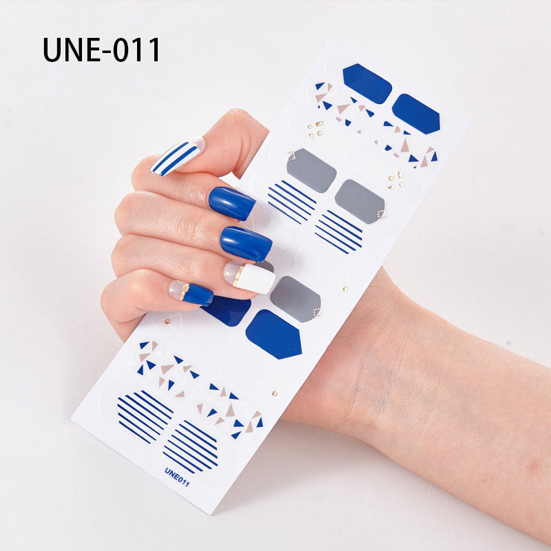 22 Tips Waterproof And Tearable 3D Christmas Nail Polish Film Nail Stickers Full Stickers