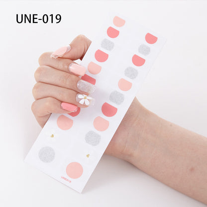22 Tips Waterproof And Tearable 3D Christmas Nail Polish Film Nail Stickers Full Stickers