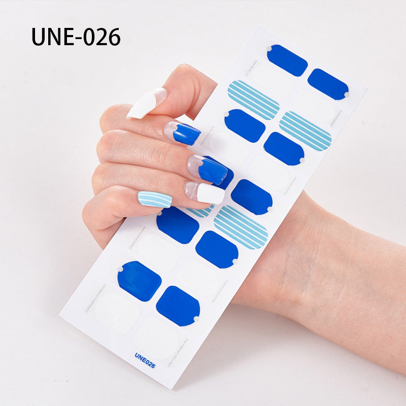 22 Tips Waterproof And Tearable 3D Christmas Nail Polish Film Nail Stickers Full Stickers