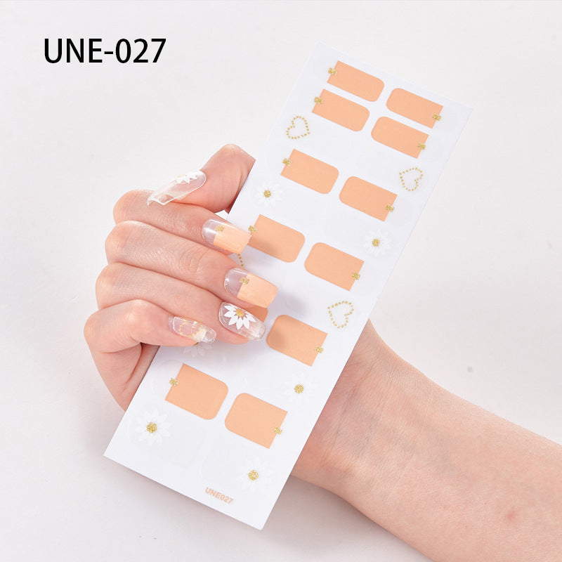 22 Tips Waterproof And Tearable 3D Christmas Nail Polish Film Nail Stickers Full Stickers