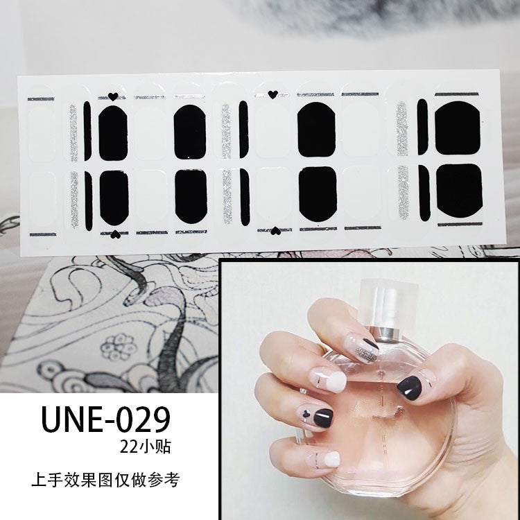 22 Tips Waterproof And Tearable 3D Christmas Nail Polish Film Nail Stickers Full Stickers